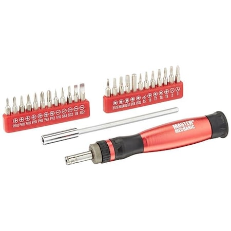 Hangzhou Great Star Industrial Hangzhou Great Star Industrial 167512 Master Mechanic Precision Ratcheting Screwdriver Set - 26 Per Pack 167512
